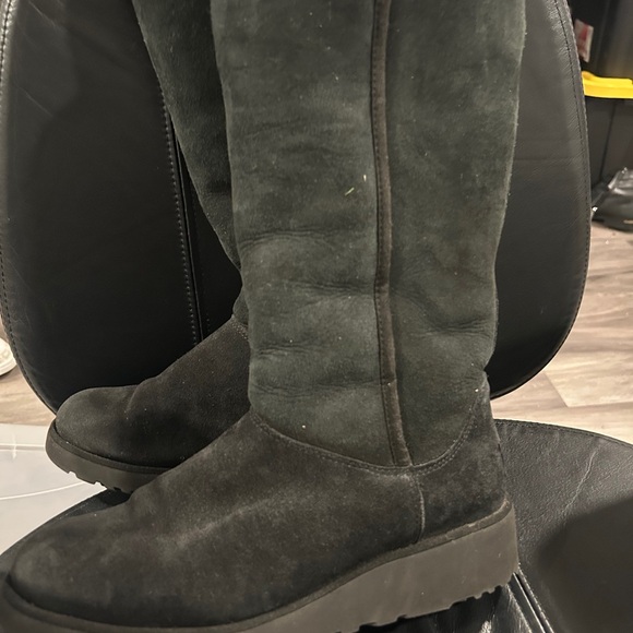 UGG Shoes - UGG Black Suede Boots size 8